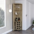 thumbnail image 1 of Particle Board Material - Three Shelves and Wine Rack Design - Dining Room Space - Modern Aesthetic Upgrade, 1 of 7