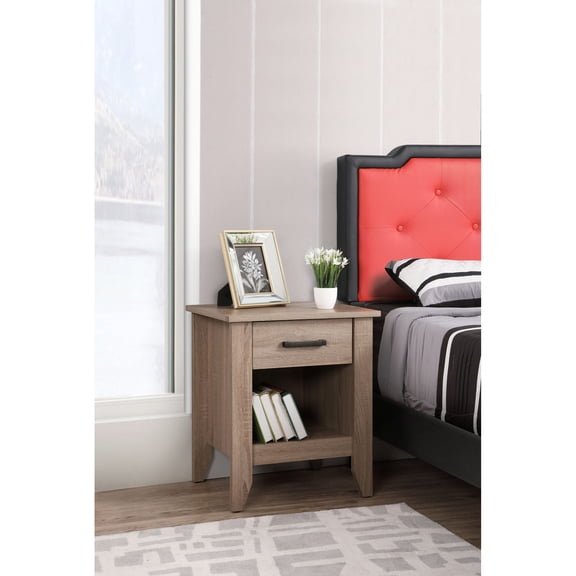Particle Board Nightstand / Keeps Bedside Tidy