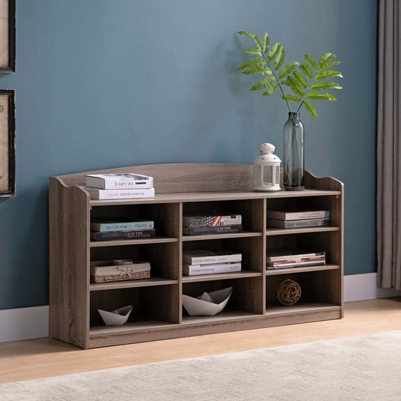 Particle Board - Nine - Shelf Storage Unit - Front Entrance Space - Store Footwear