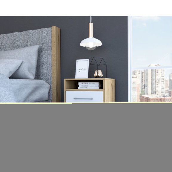 Particle Board Side Table - Space-Saving - Bedroom or Living Room - Optimize Room Real Estate