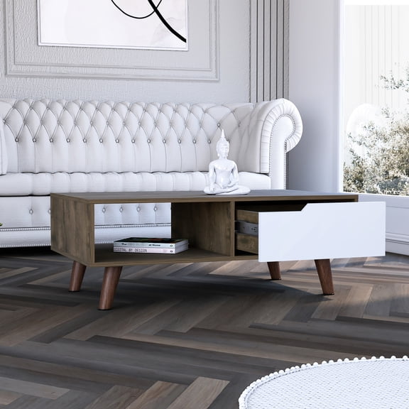 Particle Board Structure - One Drawer and Open Shelf - Study Room - High - quality Home Coffee Table