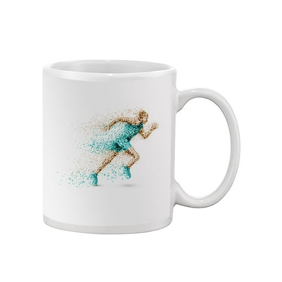 Particle Runner Silhouette Mug Unisex's -Image by Shutterstock