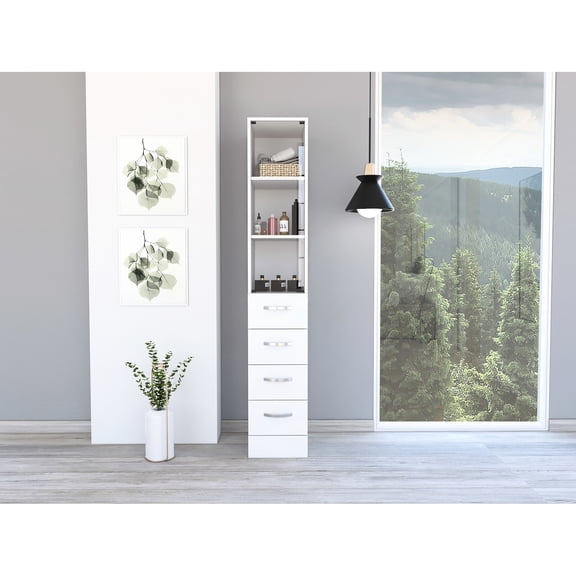 Particle - board linen cabinet / In office supply storage / Keeps documents in order