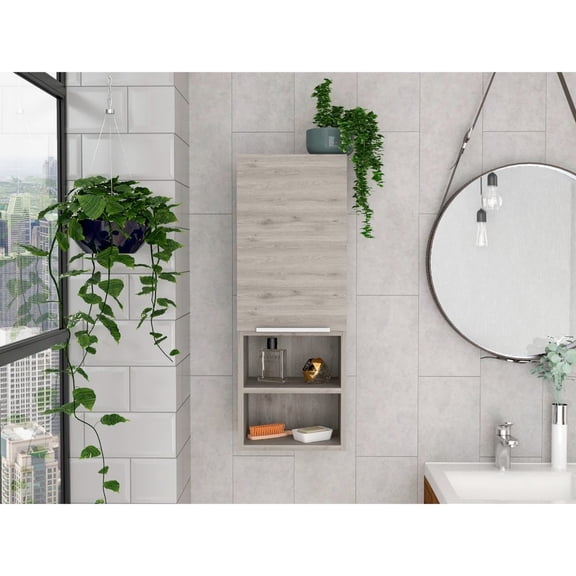 Particle board made cabinet | Provides a cost-effective and stable bathroom storage | Blends well with room decor