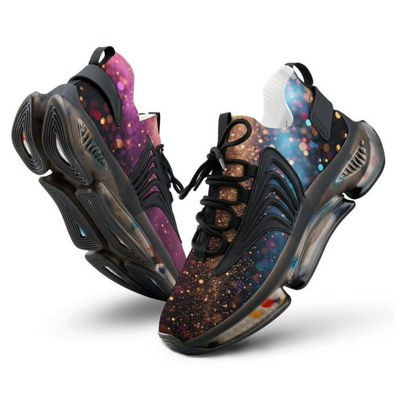 Particles Shiny Glowing Walking Shoes for Men Woman Lightweight Tennis Fashion Elastic Sports Shoes Cushion Basketball Shoes