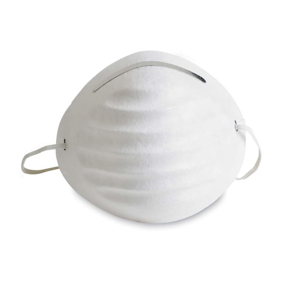 Particulate Respirator Dust Mask Two-Strap Cup Style Design, Lightweight with Cushioning Nose Foam