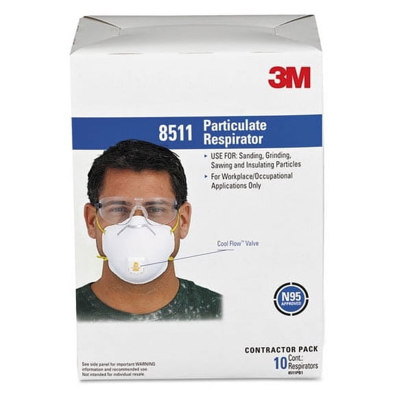 Particulate Respirator W/cool Flow Exhalation Valve, 10 Masks/box | Bundle of 10 Boxes