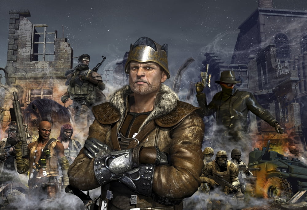 Partisan and rebels on the left of the king and a government military on the right Canvas Art - Kurt MillerStocktrek Images (17 x 12)