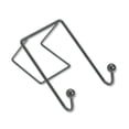 thumbnail image 1 of Partition Additions Wire Double-Garment Hook, 4 x 5.13 x 6, Over-the Panel Mount, Black | Bundle of 10 Each, 1 of 5