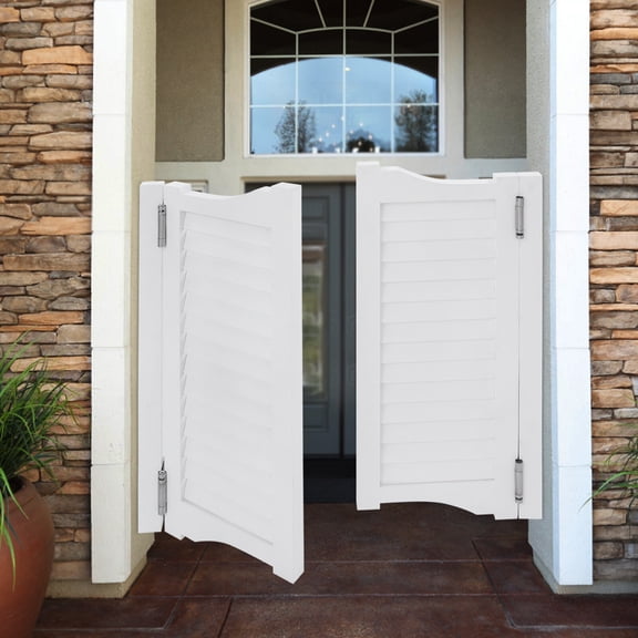 Partition Door Solid Wood Door Partition Door 80*90cm for Shop Entrance Partition White