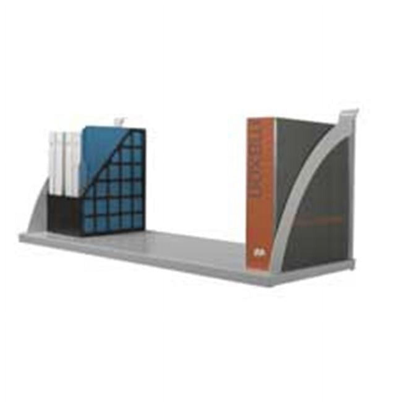 Gray Steel 36" Mounted Hanging Shelf with End Panels