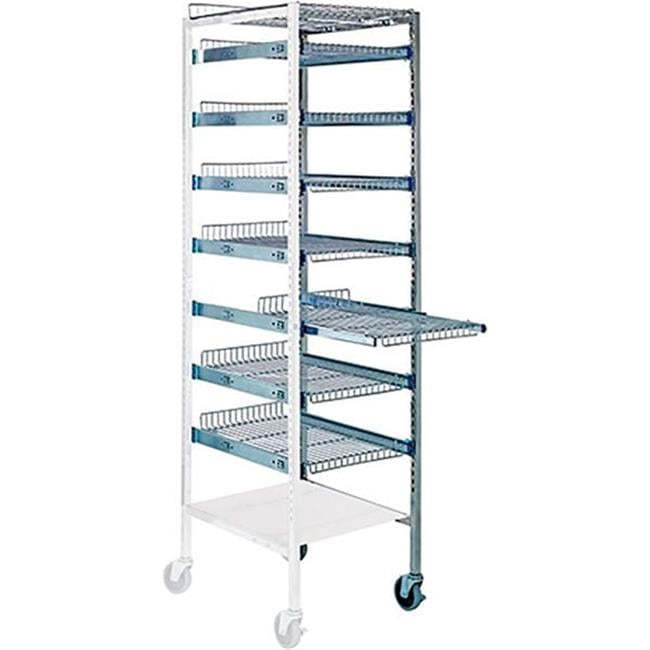 Partition Store Starter Unit with wire shelves, 19-1/2