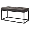 thumbnail image 1 of Partner Furniture 36" Wide Faux Leather Ottoman in Brown Finish, 1 of 8