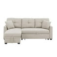 thumbnail image 1 of Partner Furniture Almond Linen Blend 3-in-1 Sleeper Sofa, 54" x 85" x 30", 180 lbs, 1 of 7