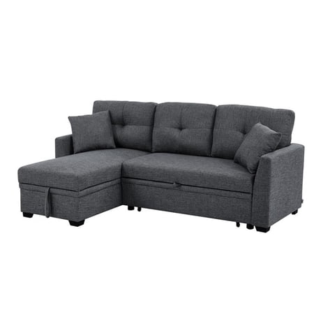 Partner Furniture Barrientez 85''Linen Blend Fabric Upholstered Sleeper Sofa