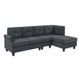 thumbnail image 1 of Partner Furniture Polyester Fabric 99" Wide Sectional in Gray, 1 of 9