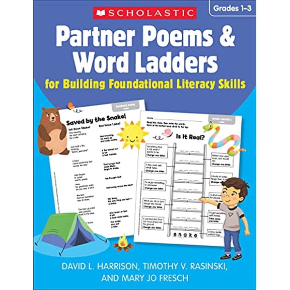 Pre-Owned Partner Poems & Word Ladders for Building Foundational Literacy Skills: Grades 1-3 (Paperback) 133879289X 9781338792898
