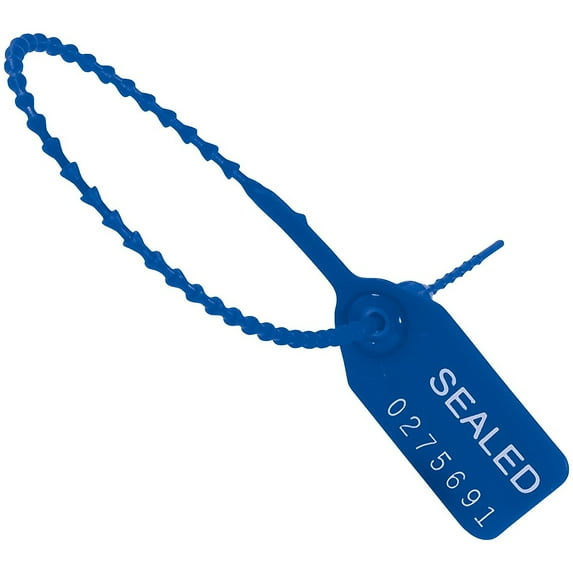 Partners Brand Tug Tight Pull-TightSeals,18",Ble,PK100 SE1013BL
