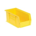 thumbnail image 1 of B O X Packaging Plastic Stackable Bin Boxes, Small Size, 10 7/8" x 5 1/2" x 5", Yellow, Pack Of 12, 1 of 6