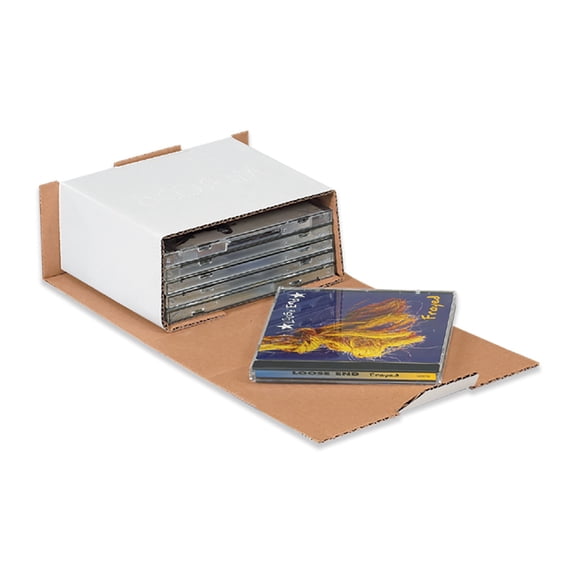 Office Depot Brand CD Mailers, 5 5/8" x 5" x 2 9/16", Holds 6 CDs, Pack Of 50
