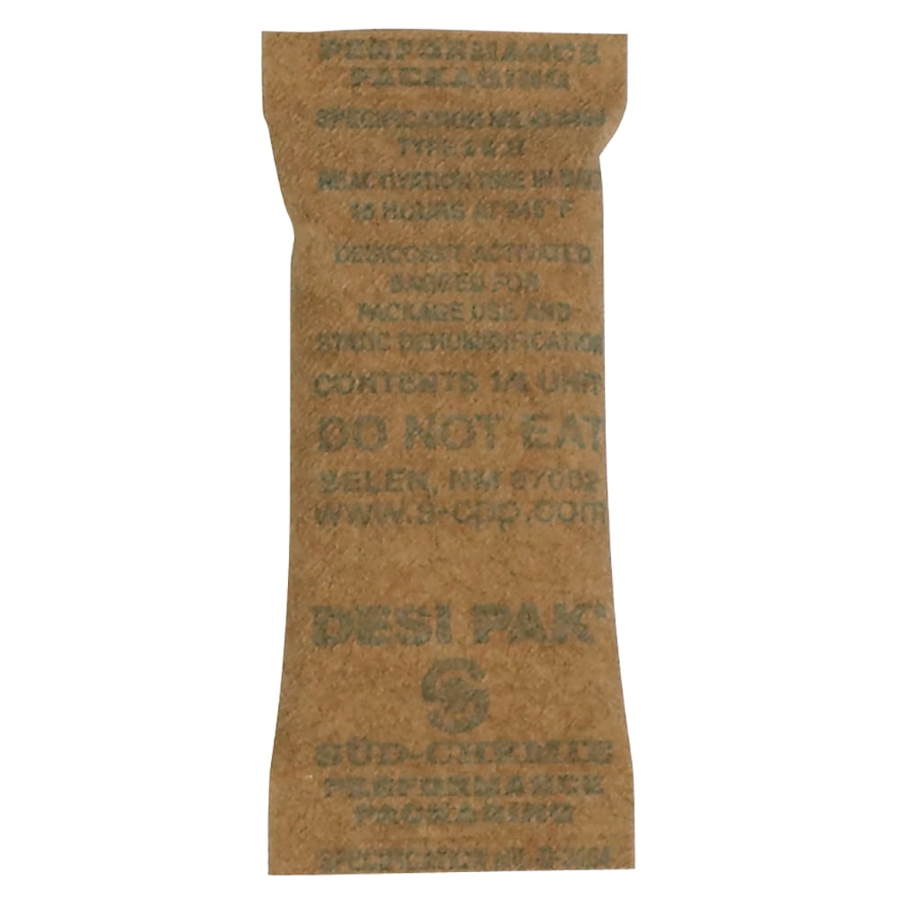 Partners Brand Kraft Clay Desiccant Bags - 5 Gallon Pail 1" x 2 1/2" x 1/4", Case of 1,200