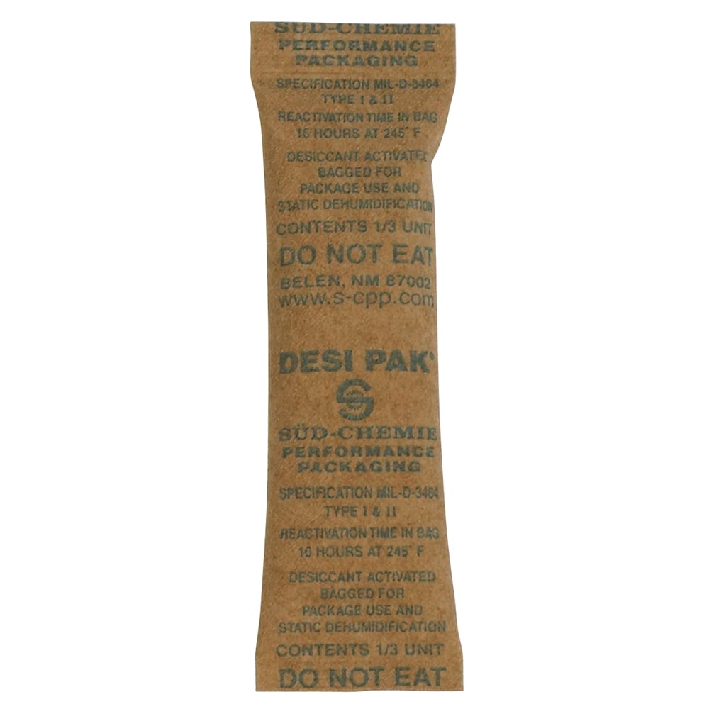 Partners Brand Kraft Clay Desiccant Bags - 5 Gallon Pail 1" x 3 1/2" x 1/4", Case of 700