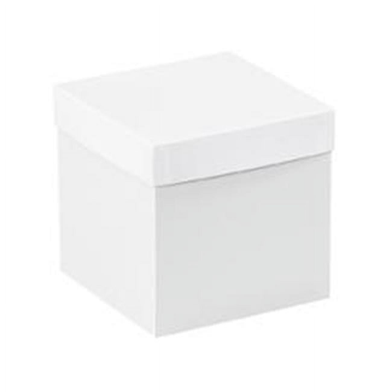 Partners Collection Box Box Partners DGB666W 6 in. x 6 in. x 6 in. White Deluxe Gift Box ...