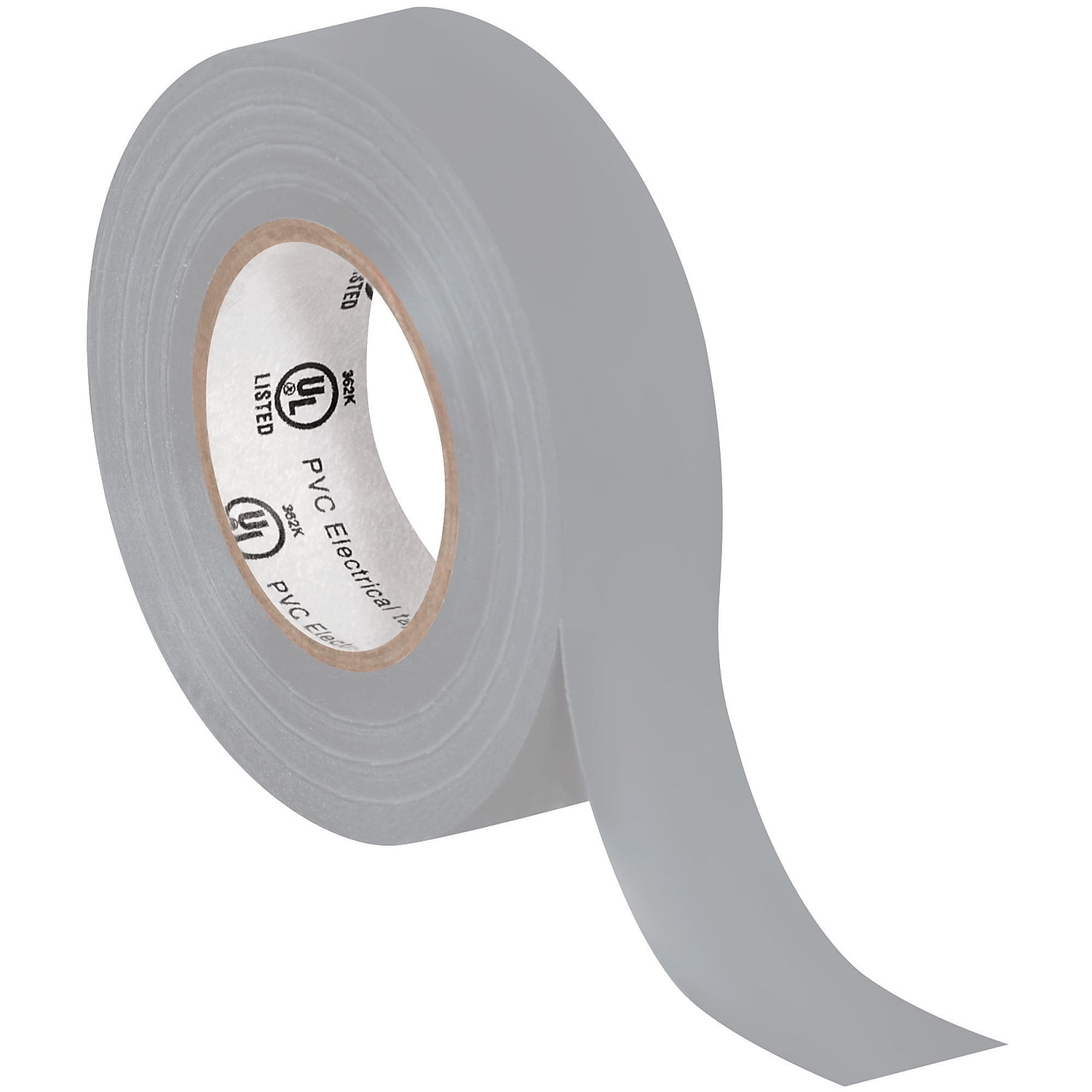 Tape Logic® 6180 Electrical Tape, 1.25" Core, 0.75" x 60', Gray, Case Of 10