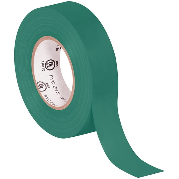 Partners Brand Electrical Tape,3/4"x20 yd.,Green,PK10 T96461810PKG
