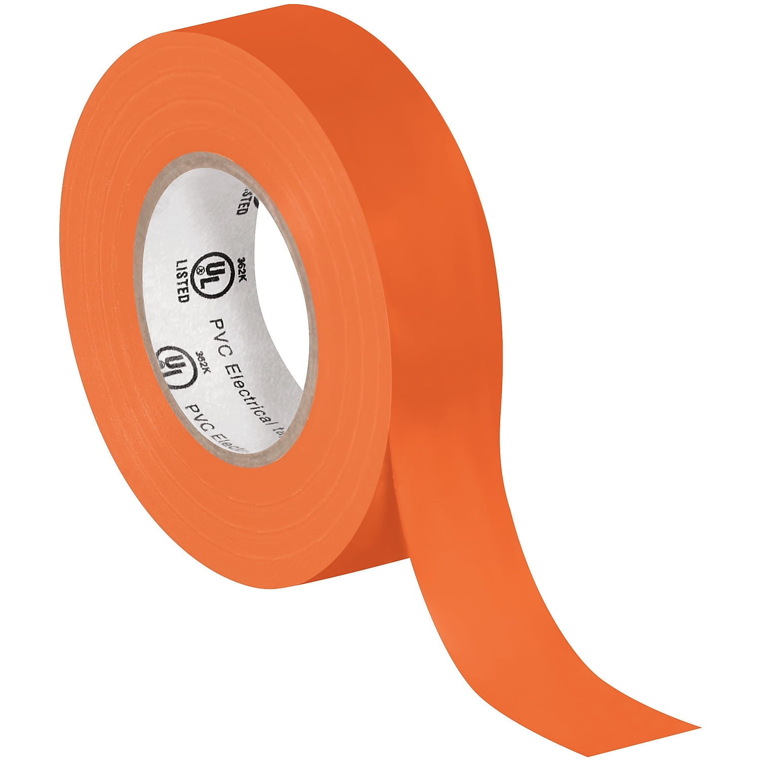 Tape Logic® 6180 Electrical Tape, 1.25" Core, 0.75" x 60', Orange, Case Of 10