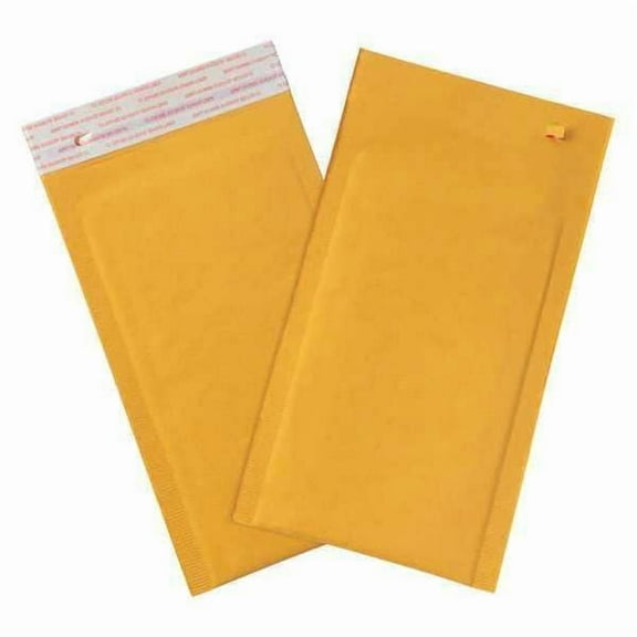 Office Depot Brand Kraft EZ Open Tear-Tab Bubble Mailers, #000, 4" x 8", Pack Of 500