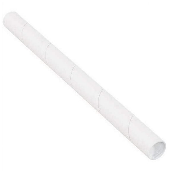 Partners Brand Mailing Tubes,W/Caps,1-1/2x30",PK50 P1530W