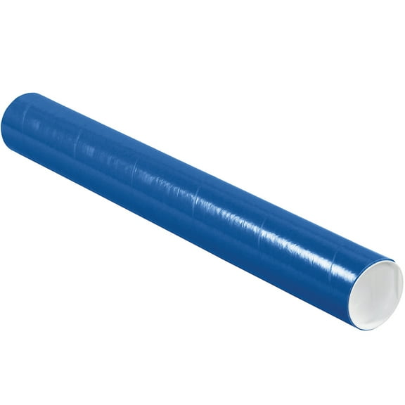 Partners Brand Mailing Tubes with Caps 3" x 36" Blue 24/Case P3036B