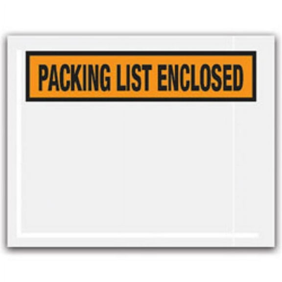Manufacturer Varies Packing List Envelopes, Orange, PK1000 PL12