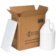thumbnail image 1 of Office Depot® Brand Plastic Jug Shipper Kit, Two 1-Gallon Jugs, 12"L x 6"W x 12 3/4"H, Kraft/White, 1 of 1