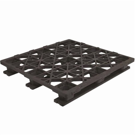 Box Partners CPP533 48 x 45 x 5.9 in. Rackable Black Plastic Pallet Cover