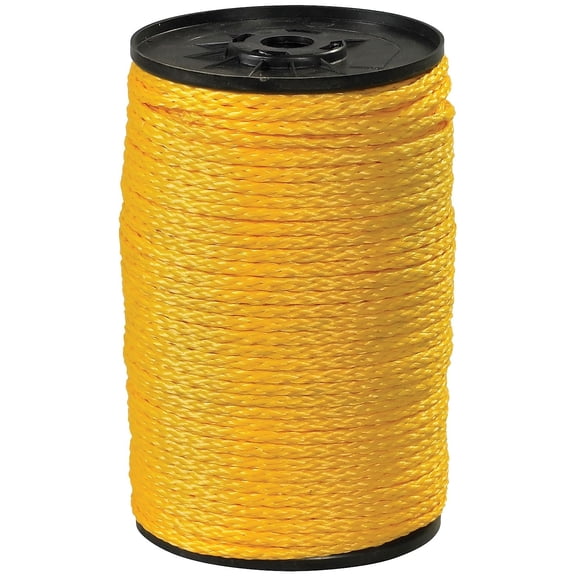 Partners Brand Polypropylene/PP Rope .187" x 1000 ft. Yellow (TWR113)