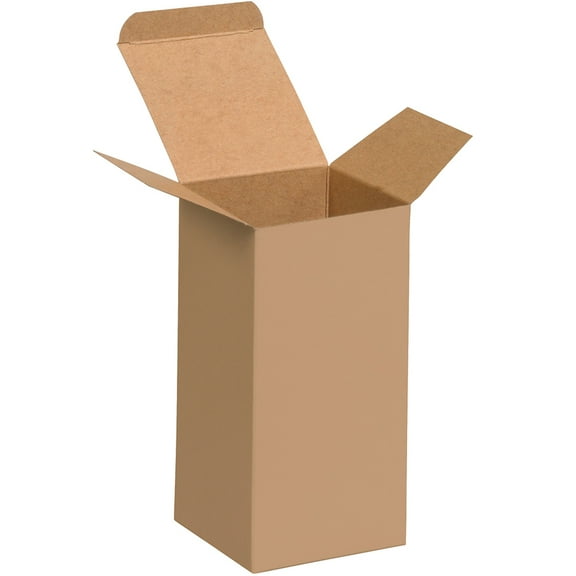 Box Partners Reverse Tuck Folding Cartons 3" x 3" x 6" Kraft 250/Case RTS22