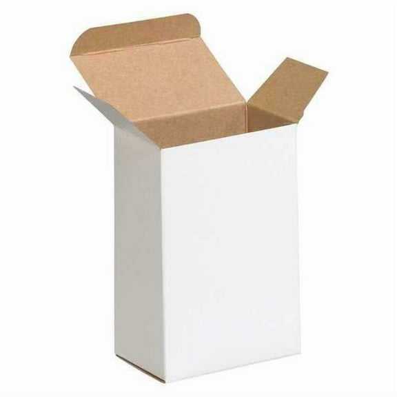 Box Partners Reverse Tuck Folding Cartons 4" x 2 1/2" x 6" White 250/Case RT9SCW