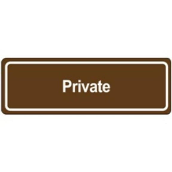 Partners Brand SN508 Private Door Sign, Brown