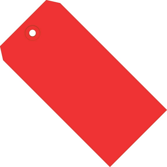 Partners Brand Ship Tag,13 Pt,4 3/4x2 3/8",Red,PK1000 G11051E