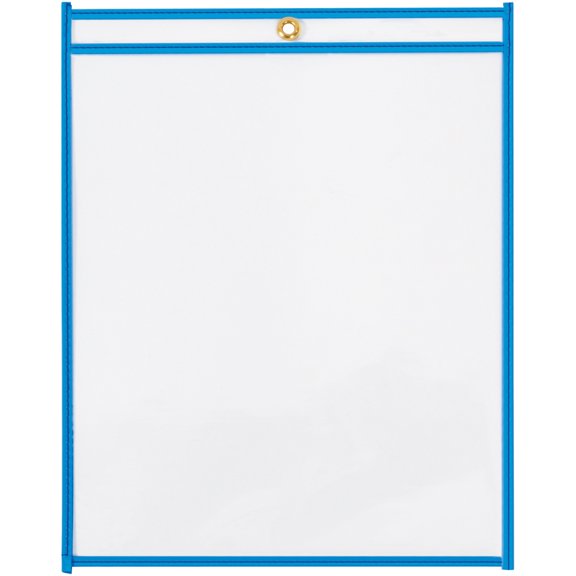 Office Depot Brand Industrial Zippered Job Ticket Holders, 9" x 12", Neon Blue, Case Of 15 Holders