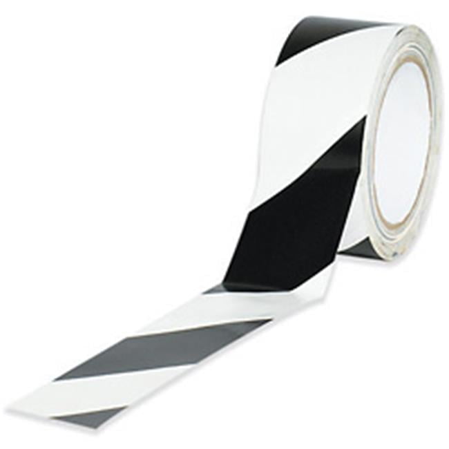 Box Partners Striped Vinyl Tape ,3x36yds,Blk/White,16/CS - BXP T9336BW