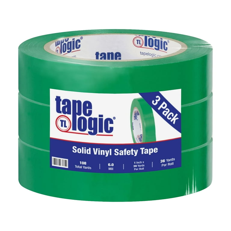 Partners Brand Tape,Vinyl,Safety,1x36 yd.,Green,PK3 Partners Brand Tape,Vinyl,Safety,1x36 yd.,Green,PK3