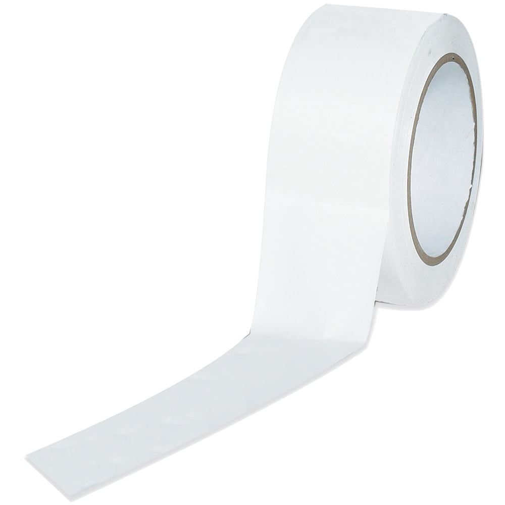 Partners Brand Solid Vinyl Safety Tape, 2" x 36 Yd., White, Case Of 24