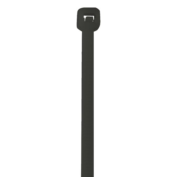 Partners Brand Cable Tie, 12 in L, Black, 50 lb Strength, 1000 PK CTUV1250
