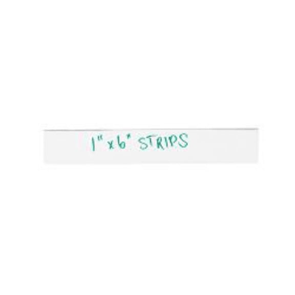 Partners Brand White Warehouse Labels, LH173, Magnetic Strips 1" x 6", Case of 25