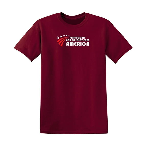 Partnership For An Idiot Sarcastic Humor Graphic Tee Mens Gift Novelty Funny T Shirt