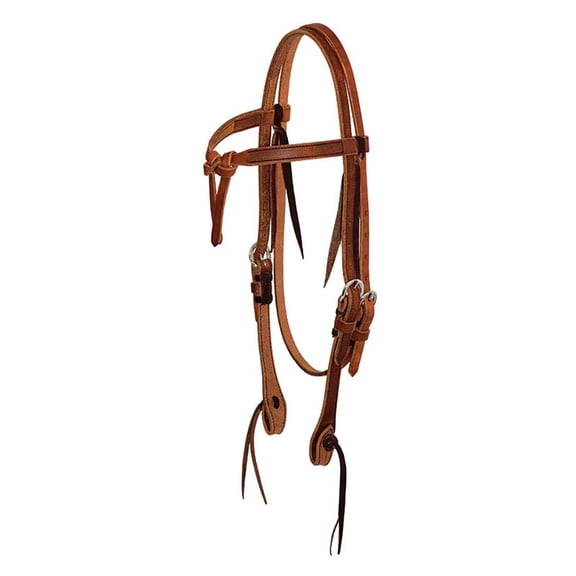 Partrade 5/8 Leather Tie Front Browband Headstall