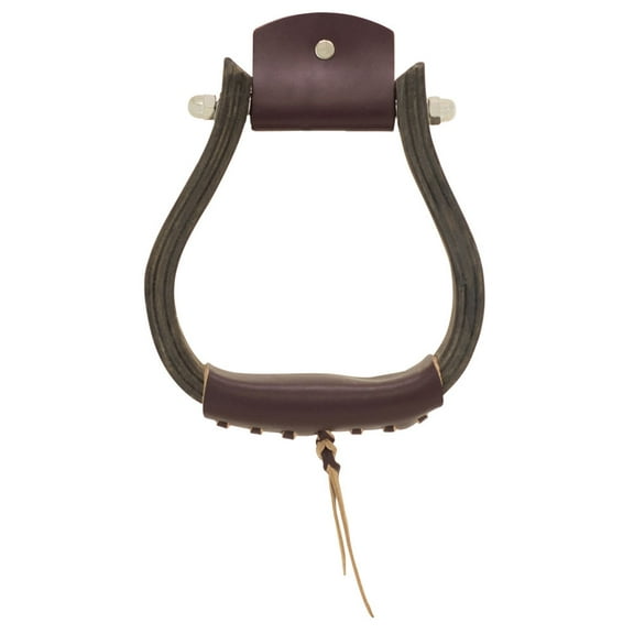 Partrade Trading Corporation Open Range 2-1/4 Dark Wood Bell Stirrup